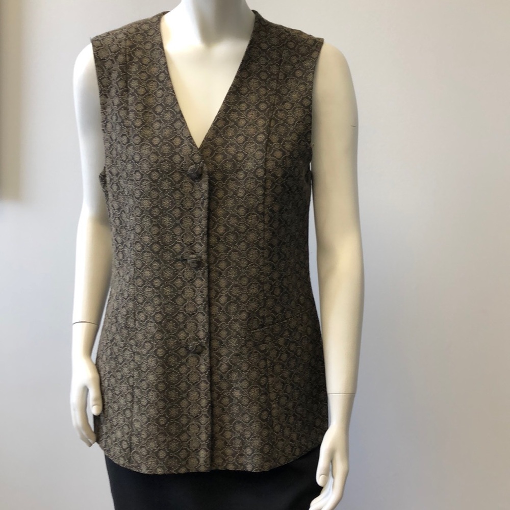 Anne Klein tapestry vest SZ 8